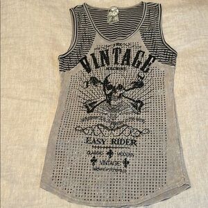 Jeweled vintage tank top